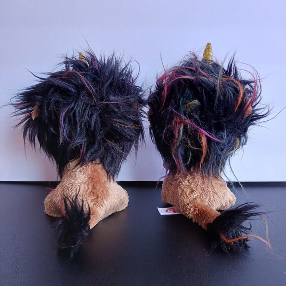 2 Ty Ramsey Unicorn Lion Beanie Boos Ty Silk 2021 Pair Twins - Picture 4 of 8